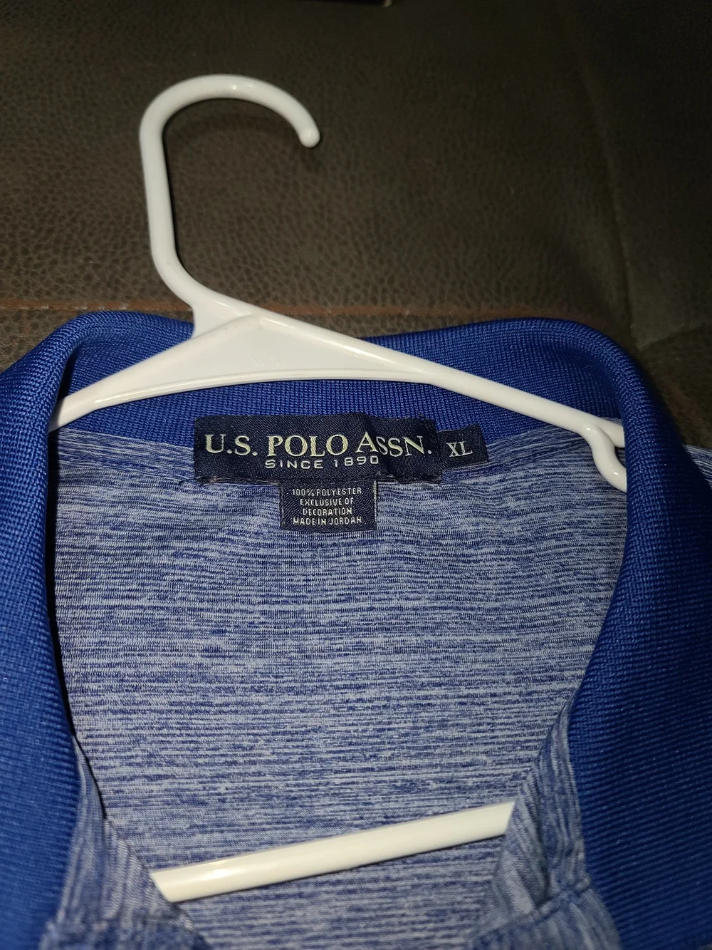 U.S. Polo Assn. Men’s Blue Heather Performance Polo